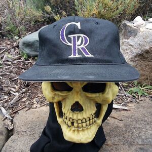 Vintage Logo 7 Colorado Rockies Snap Back Hat Cap